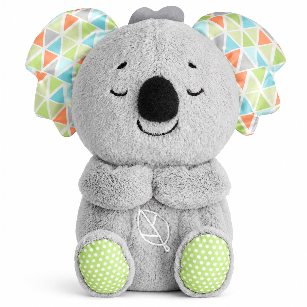 Musical Koala Baby Soothing Plush Toy with Breathing Motion, Soft Light, Sounds and Timer, Newborn and Up