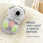 Musical Koala Baby Soothing Plush Toy with Breathing Motion, Soft Light, Sounds and Timer, Newborn and Up