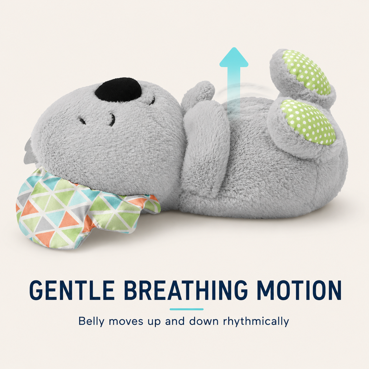 Musical Koala Baby Soothing Plush Toy with Breathing Motion, Soft Light, Sounds and Timer, Newborn and Up