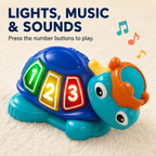 2-in-1 Ocean-Themed Baby Activity Jumper with 360° Rotating Seat, Lights, Music and Take-Along Toy, 6-12 Months